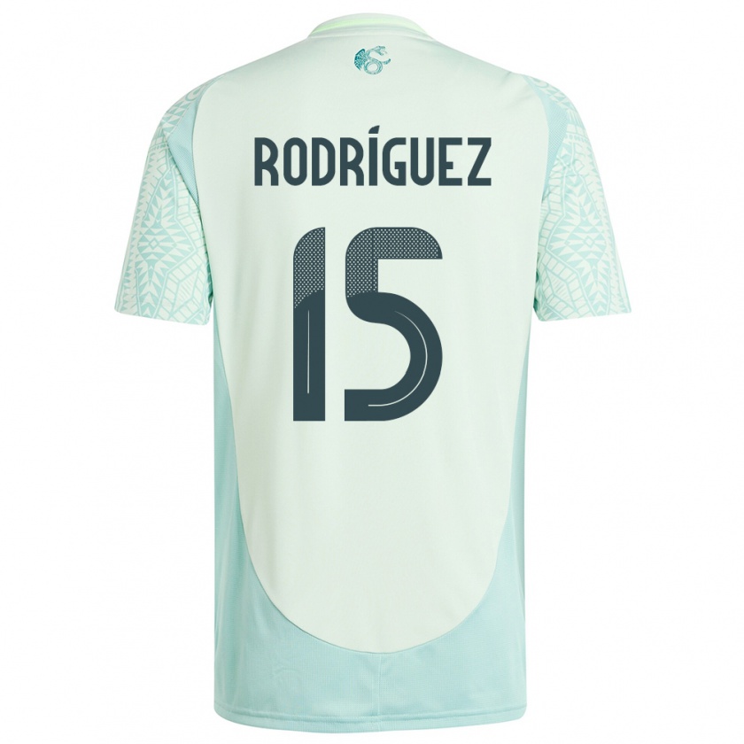 Kandiny Heren Mexico Jorge Rodriguez #15 Linnen Groen Uitshirt Uittenue 24-26 T-Shirt