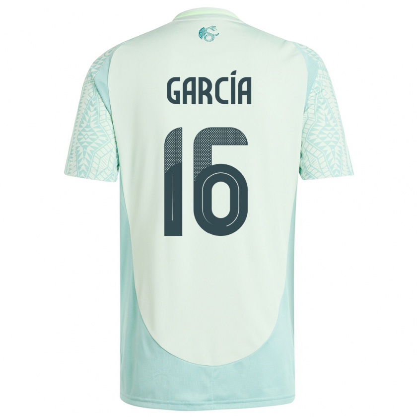 Kandiny Uomo Maglia Messico Uziel Garcia #16 Lino Verde Kit Gara Away 24-26 Maglietta