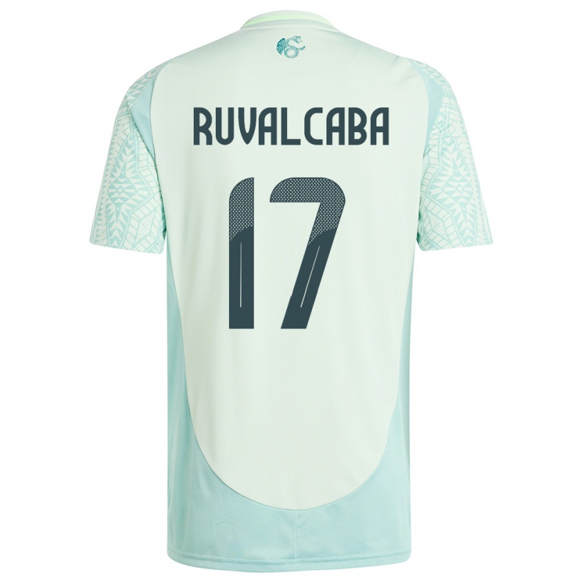 Kandiny Uomo Maglia Messico Jorge Ruvalcaba #17 Lino Verde Kit Gara Away 24-26 Maglietta