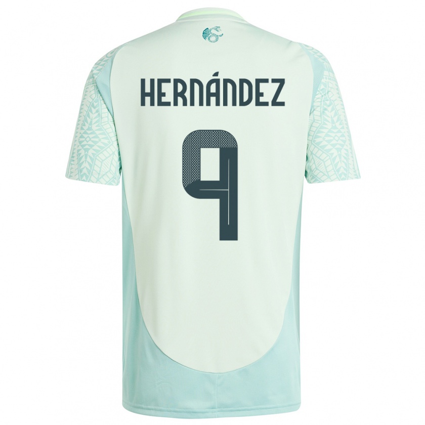 Kandiny Heren Mexico Jesus Hernandez #9 Linnen Groen Uitshirt Uittenue 24-26 T-Shirt België