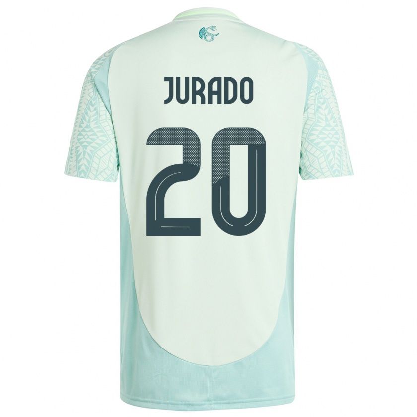 Kandiny Uomo Maglia Messico Heriberto Jurado #20 Lino Verde Kit Gara Away 24-26 Maglietta