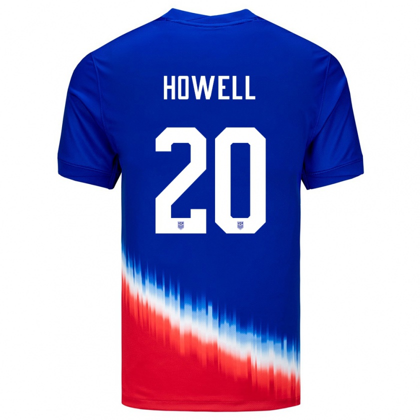 Kandiny Uomo Maglia Stati Uniti Jaelin Howell #20 Blu Kit Gara Away 24-26 Maglietta