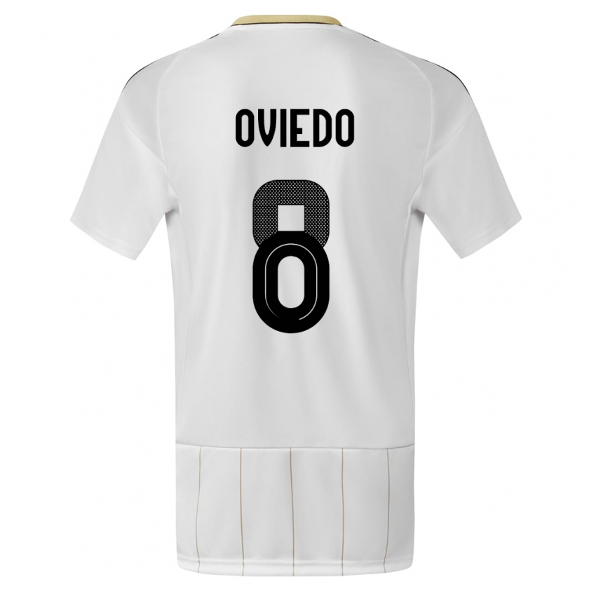 Kandiny Heren Costa Rica Bryan Oviedo #8 Wit Uitshirt Uittenue 24-26 T-Shirt