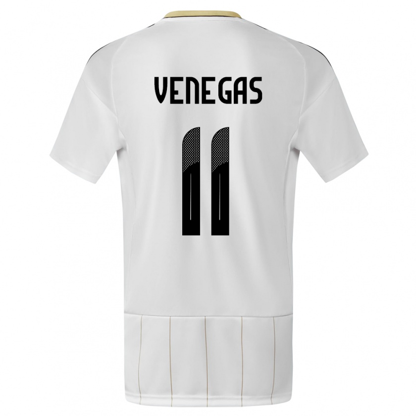 Kandiny Heren Costa Rica Johan Venegas #11 Wit Uitshirt Uittenue 24-26 T-Shirt