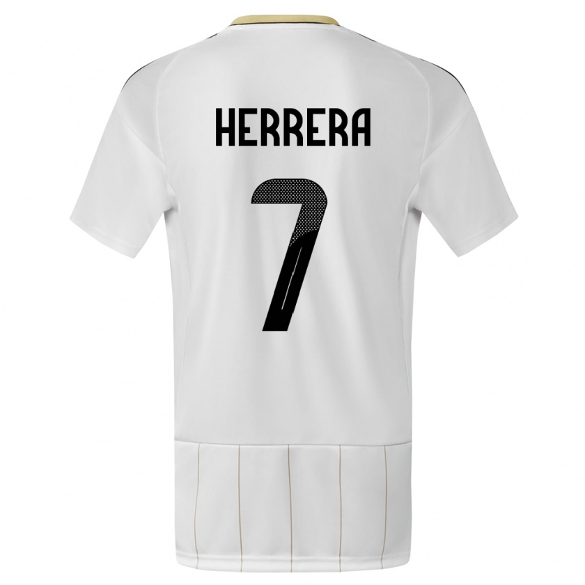 Kandiny Herren Costa Rica Melissa Herrera #7 Weiß Auswärtstrikot Trikot 24-26 T-Shirt Österreich