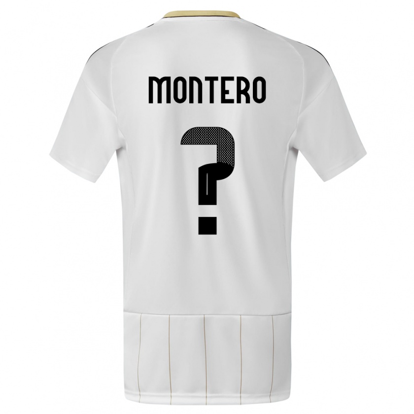 Kandiny Hombre Camiseta Costa Rica Claudio Montero #0 Blanco 2ª Equipación 24-26 La Camisa