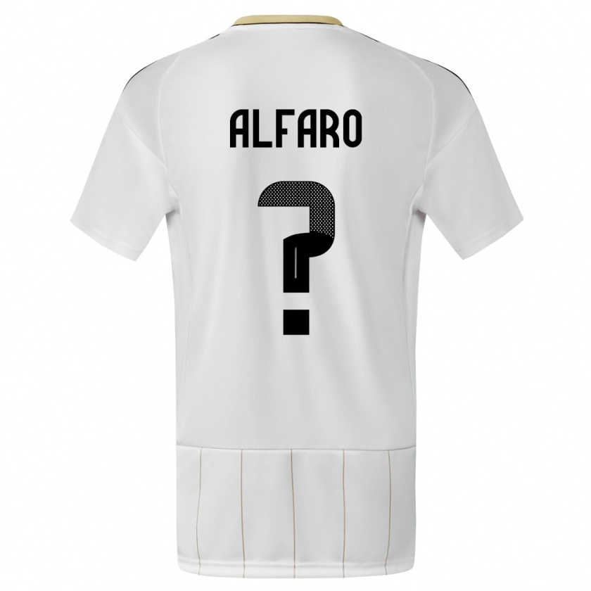 Kandiny Herren Costa Rica Juan Alfaro #0 Weiß Auswärtstrikot Trikot 24-26 T-Shirt Österreich