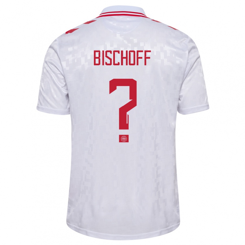 Kandiny Herren Dänemark Clement Bischoff #0 Weiß Auswärtstrikot Trikot 24-26 T-Shirt Österreich