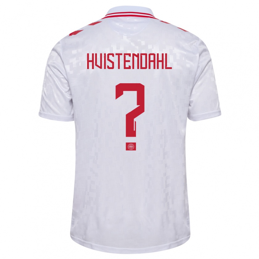 Kandiny Herren Dänemark Johan Hvistendahl #0 Weiß Auswärtstrikot Trikot 24-26 T-Shirt Österreich