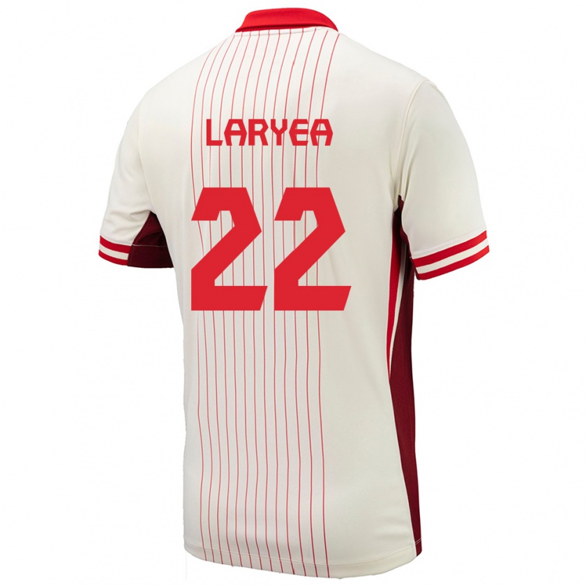 Kandiny Hombre Camiseta Canadá Richie Laryea #22 Blanco 2ª Equipación 24-26 La Camisa