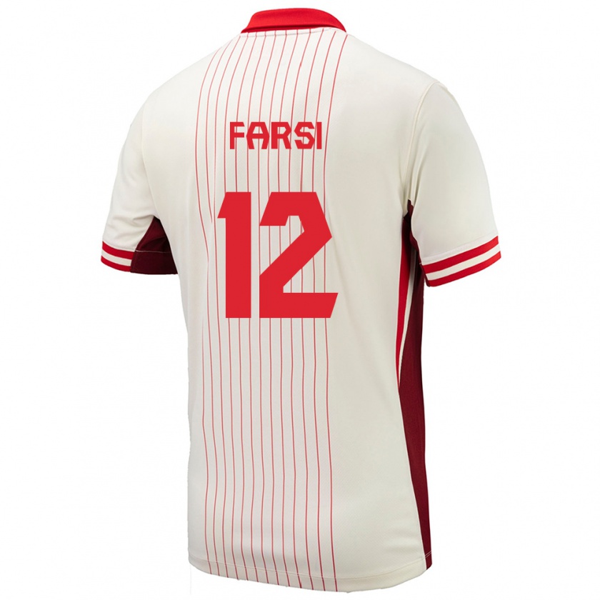 Kandiny Uomo Maglia Canada Mohamed Farsi #12 Bianco Kit Gara Away 24-26 Maglietta