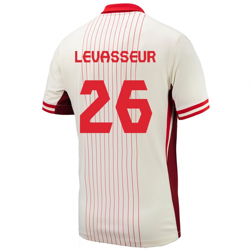 Kandiny Uomo Maglia Canada Marie Levasseur #26 Bianco Kit Gara Away 24-26 Maglietta