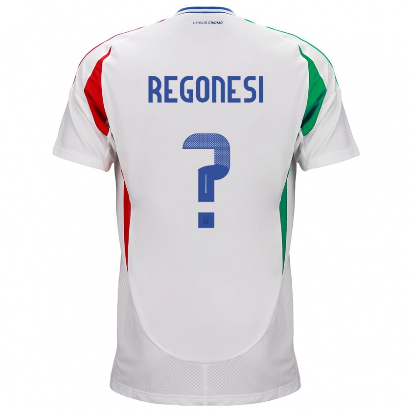 Kandiny Hombre Camiseta Italia Iacopo Regonesi #0 Blanco 2ª Equipación 24-26 La Camisa