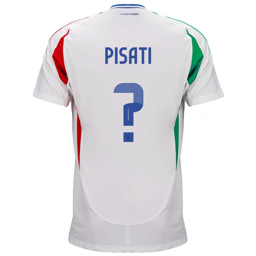 Kandiny Uomo Maglia Italia Samuele Pisati #0 Bianco Kit Gara Away 24-26 Maglietta