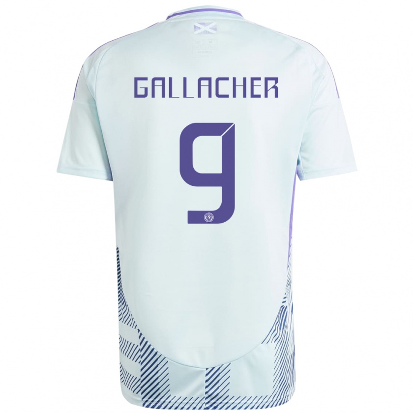 Kandiny Hombre Camiseta Escocia Amy Gallacher #9 Azul Menta Claro 2ª Equipación 24-26 La Camisa