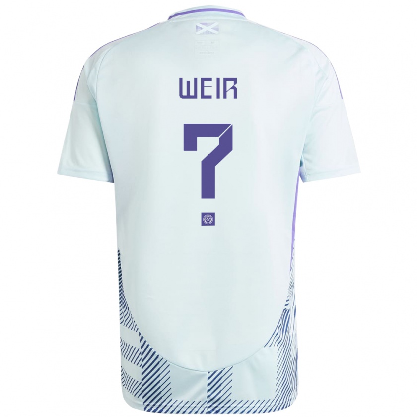 Kandiny Uomo Maglia Scotland Caroline Weir #0 Blu Menta Chiaro Kit Gara Away 24-26 Maglietta