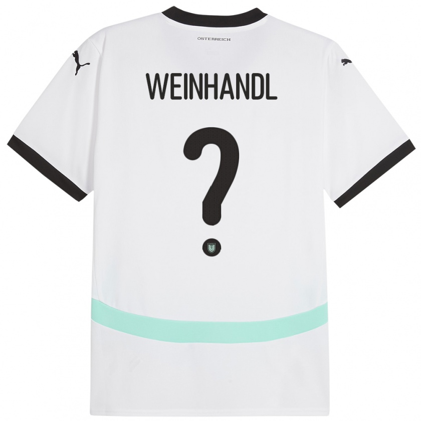 Kandiny Herren Österreich Luca Weinhandl #0 Weiß Auswärtstrikot Trikot 24-26 T-Shirt Österreich