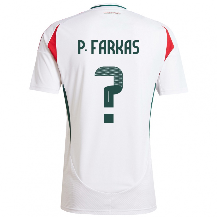 Kandiny Uomo Maglia Ungheria Patrik Farkas #0 Bianco Kit Gara Away 24-26 Maglietta