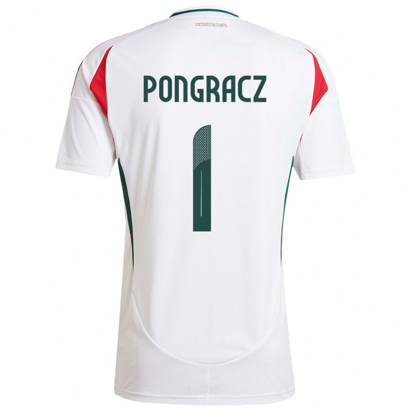 Kandiny Uomo Maglia Ungheria Agness Pongracz #1 Bianco Kit Gara Away 24-26 Maglietta