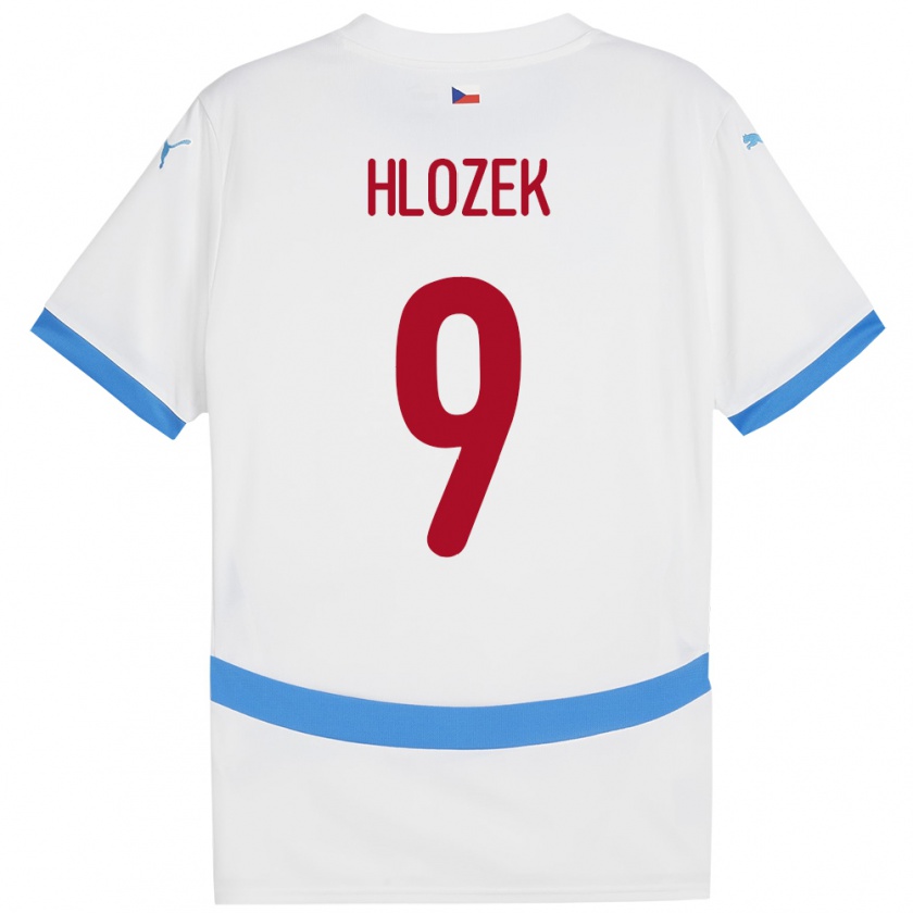 Kandiny Herren Tschechien Adam Hlozek #9 Weiß Auswärtstrikot Trikot 24-26 T-Shirt Österreich