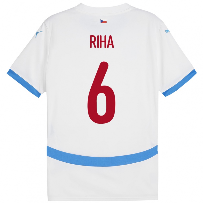 Kandiny Uomo Maglia Cechia Ferdinand Riha #6 Bianco Kit Gara Away 24-26 Maglietta