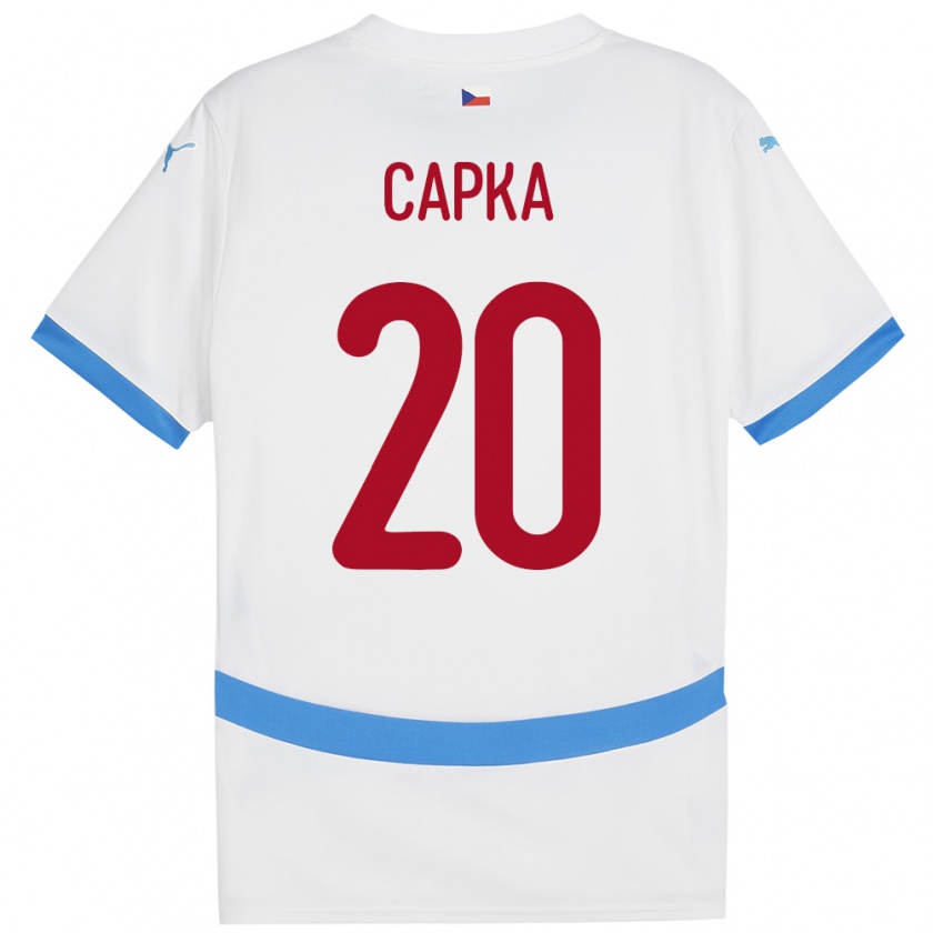 Kandiny Hombre Camiseta Chequia Filip Capka #20 Blanco 2ª Equipación 24-26 La Camisa