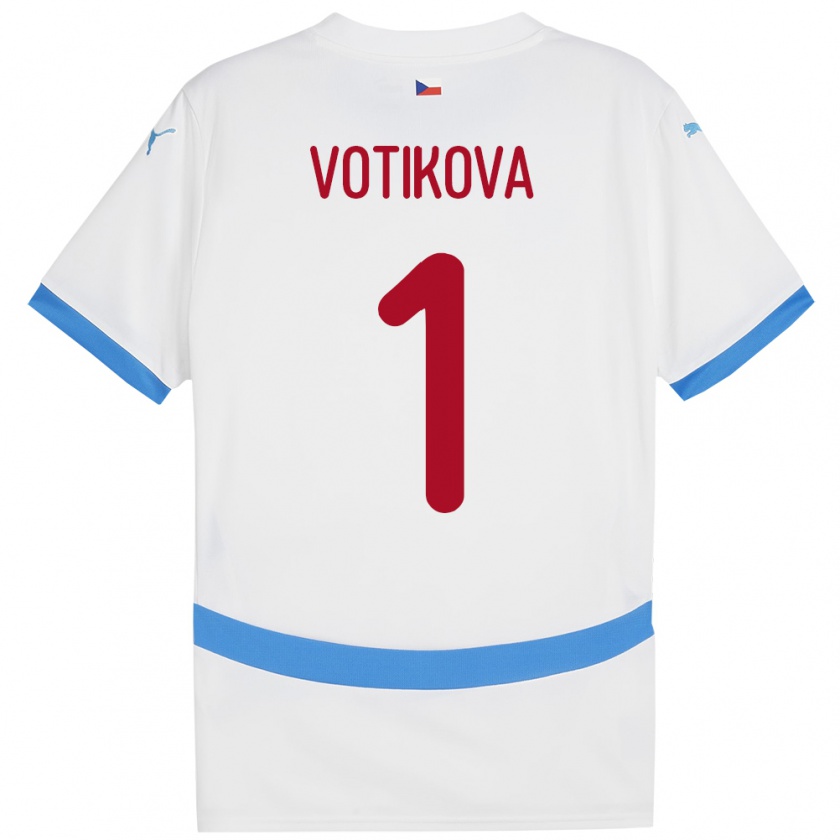 Kandiny Heren Tsjechië Barbora Votíková #1 Wit Uitshirt Uittenue 24-26 T-Shirt België