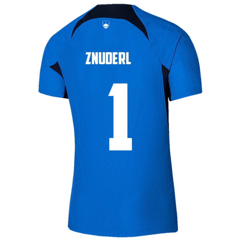 Kandiny Hombre Camiseta Eslovenia Tai Znuderl #1 Azul 2ª Equipación 24-26 La Camisa México