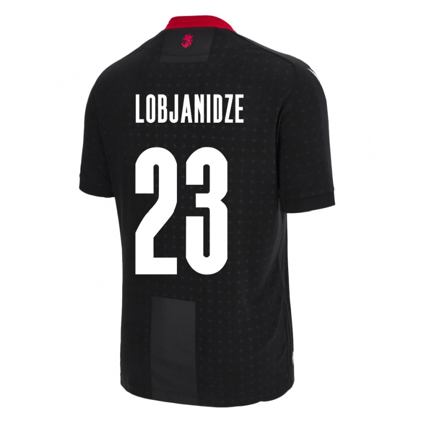 Kandiny Uomo Maglia Georgia Saba Lobjanidze #23 Nero Kit Gara Away 24-26 Maglietta