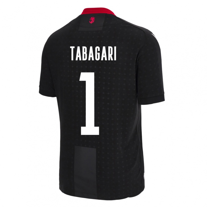 Kandiny Uomo Maglia Georgia Eka Tabagari #1 Nero Kit Gara Away 24-26 Maglietta