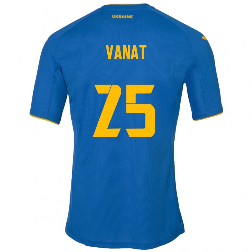 Kandiny Herren Ukraine Vladyslav Vanat #25 Blau Auswärtstrikot Trikot 24-26 T-Shirt Österreich