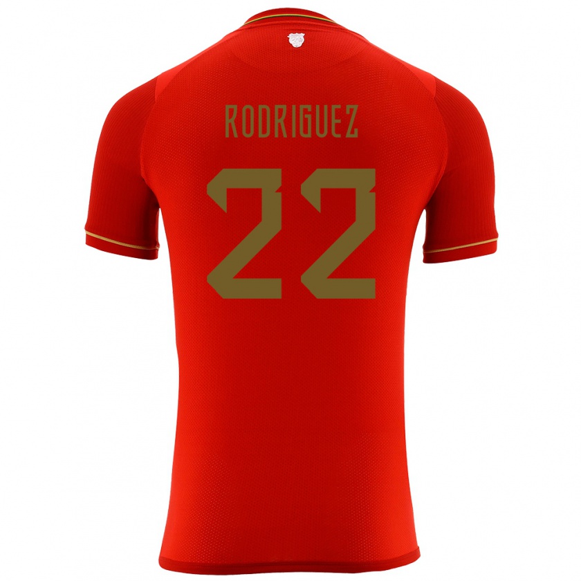 Kandiny Herren Bolivien Carlitos Rodriguez #22 Rot Auswärtstrikot Trikot 24-26 T-Shirt Österreich