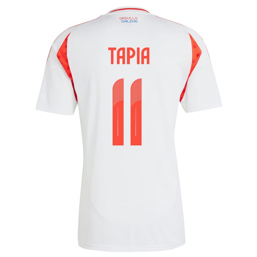 Kandiny Heren Chili Gonzalo Tapia #11 Wit Uitshirt Uittenue 24-26 T-Shirt