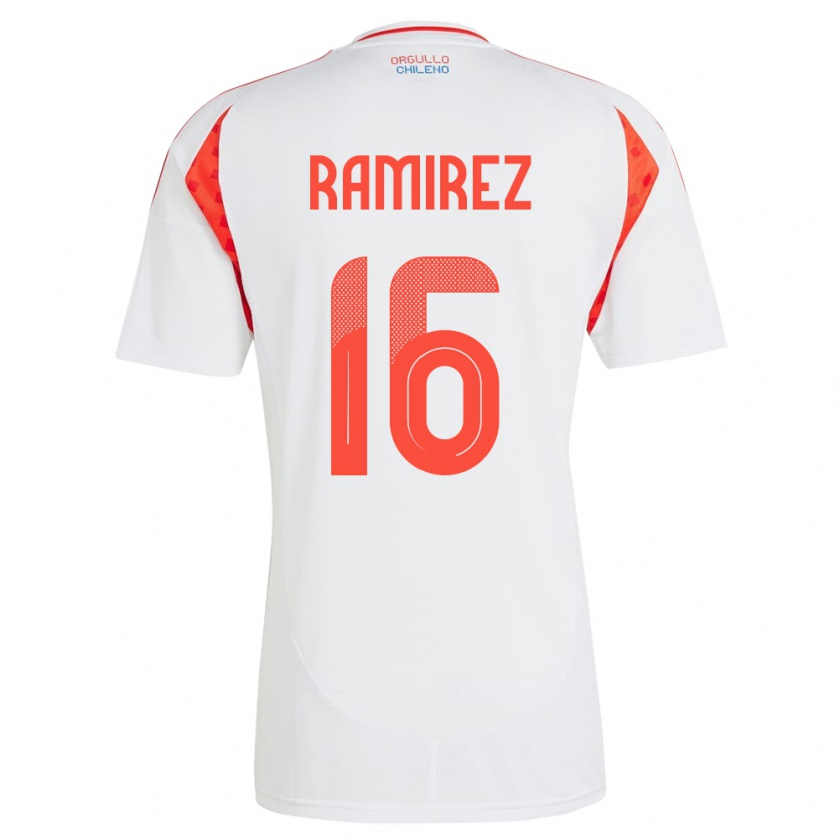 Kandiny Heren Chili Vicente Ramírez #16 Wit Uitshirt Uittenue 24-26 T-Shirt