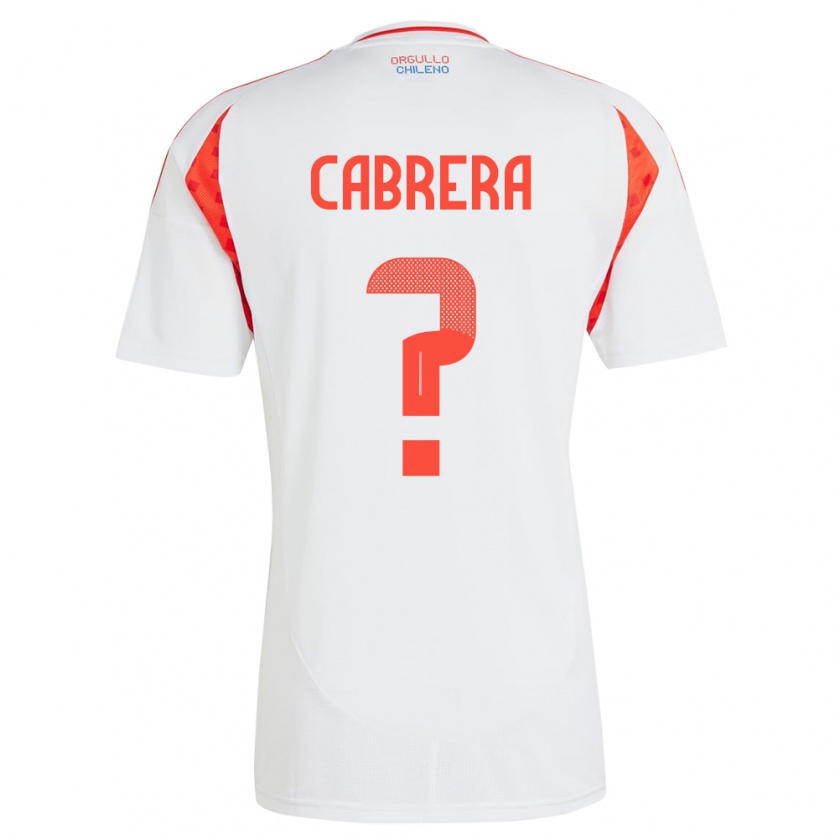 Kandiny Uomo Maglia Cile Vicente Cabrera #0 Bianco Kit Gara Away 24-26 Maglietta