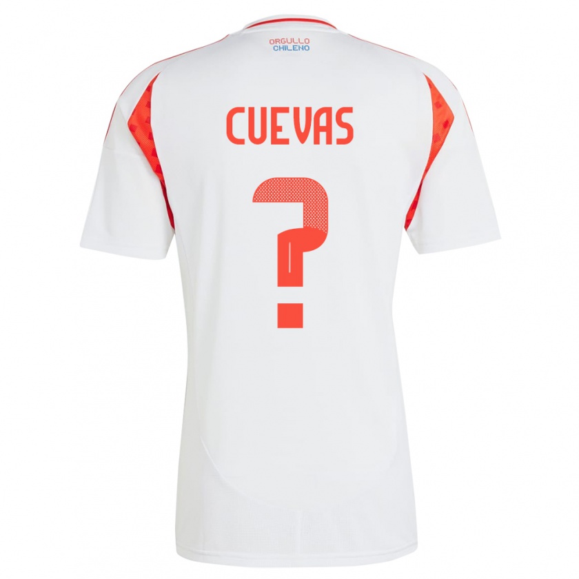 Kandiny Hombre Camiseta Chile Yastin Cuevas #0 Blanco 2ª Equipación 24-26 La Camisa