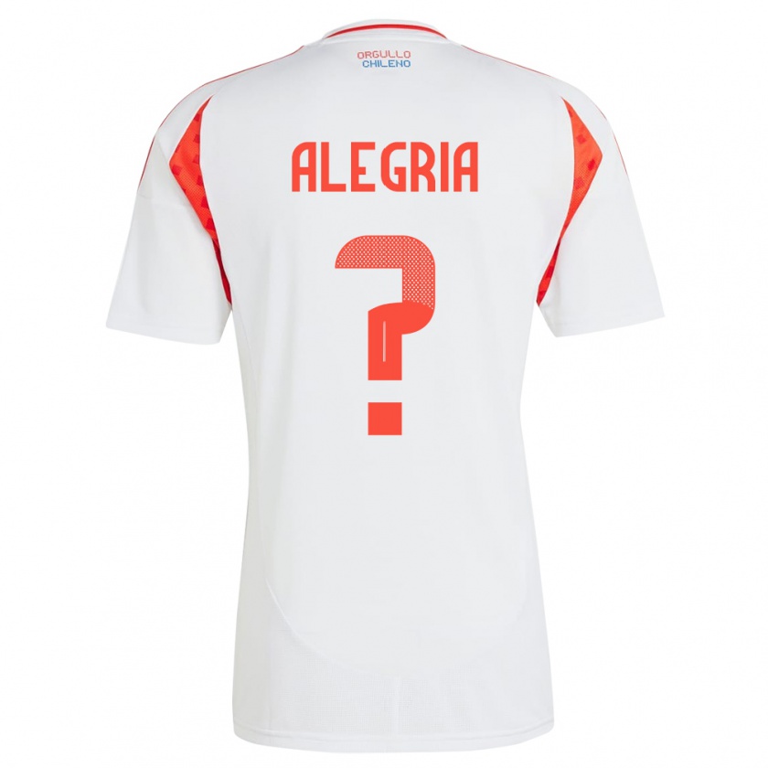 Kandiny Uomo Maglia Cile Ian Alegría #0 Bianco Kit Gara Away 24-26 Maglietta