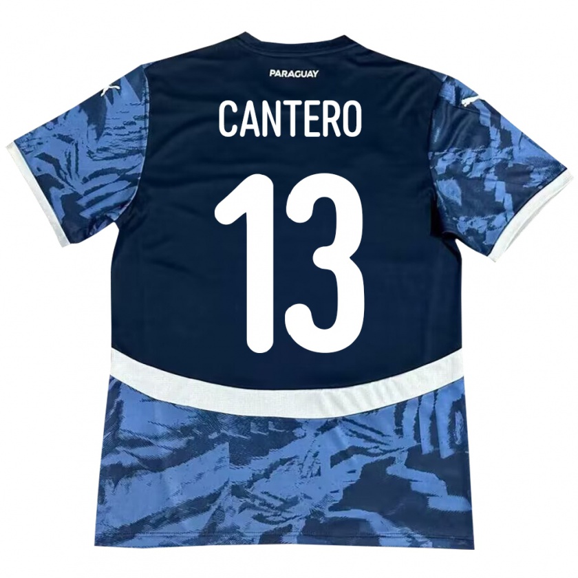 Kandiny Uomo Maglia Paraguay Alexis Cantero #13 Blu Kit Gara Away 24-26 Maglietta