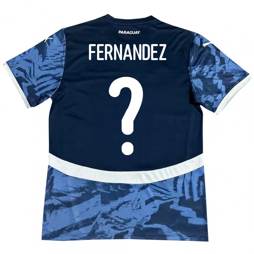 Kandiny Uomo Maglia Paraguay Diego Fernández #0 Blu Kit Gara Away 24-26 Maglietta