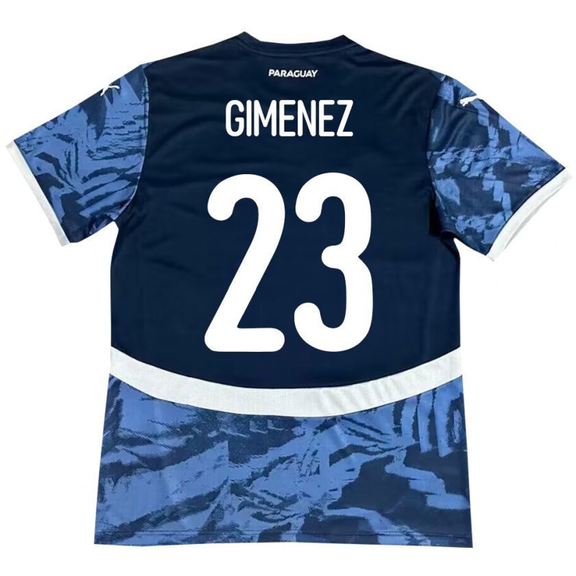 Kandiny Herren Paraguay Miguel Giménez #23 Blau Auswärtstrikot Trikot 24-26 T-Shirt Österreich