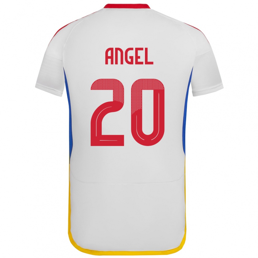 Kandiny Uomo Maglia Venezuela Wilker Ángel #20 Bianco Kit Gara Away 24-26 Maglietta