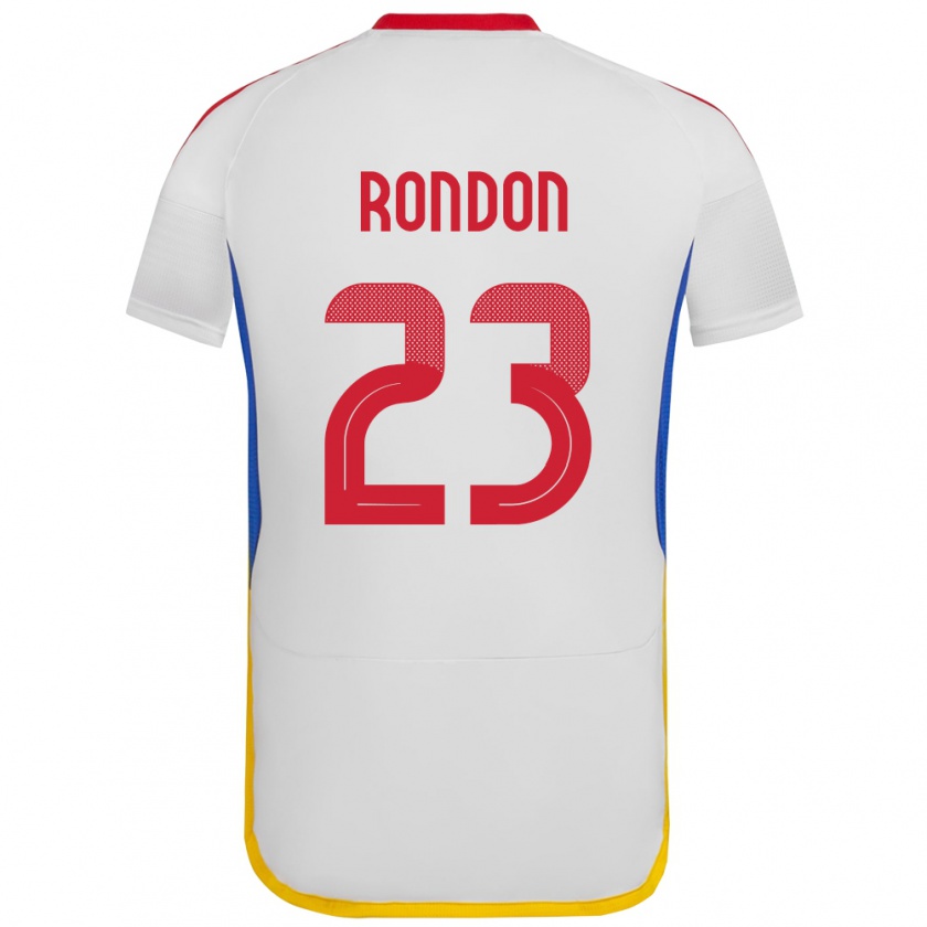 Kandiny Uomo Maglia Venezuela Salomón Rondón #23 Bianco Kit Gara Away 24-26 Maglietta