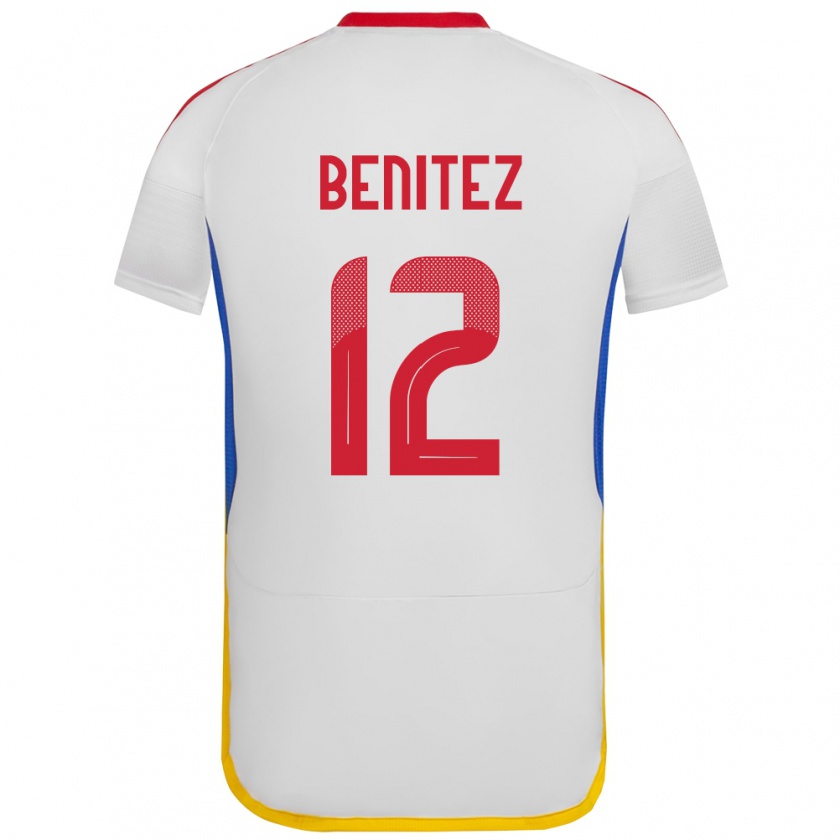 Kandiny Heren Venezuela Frankarlos Benítez #12 Wit Uitshirt Uittenue 24-26 T-Shirt