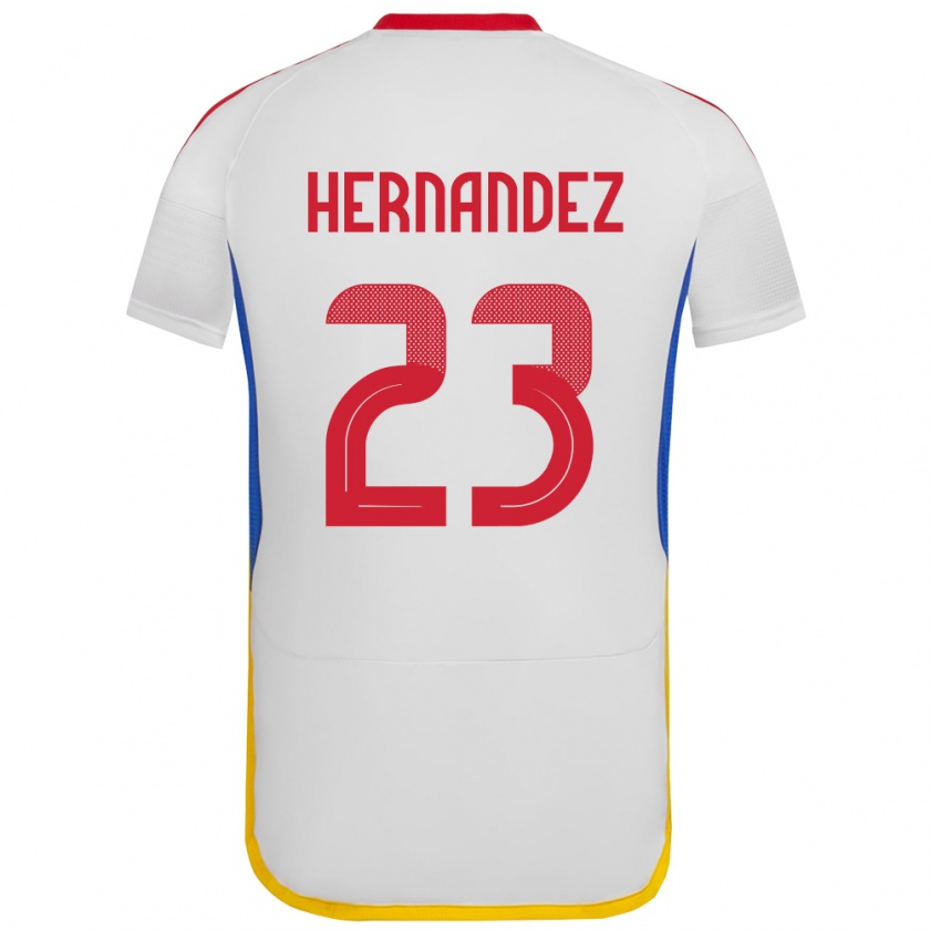 Kandiny Heren Venezuela Luifer Hernández #23 Wit Uitshirt Uittenue 24-26 T-Shirt