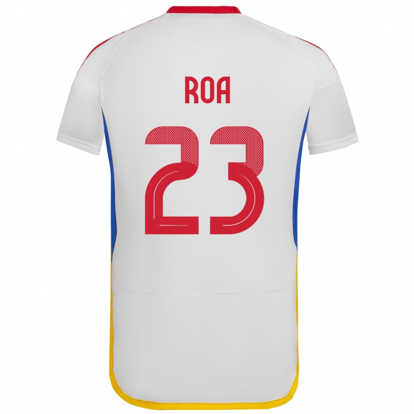 Kandiny Hombre Camiseta Venezuela Keiber Roa #23 Blanco 2ª Equipación 24-26 La Camisa México