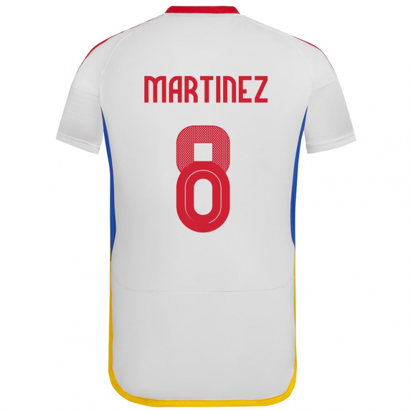 Kandiny Hombre Camiseta Venezuela Bárbara Martínez #8 Blanco 2ª Equipación 24-26 La Camisa México