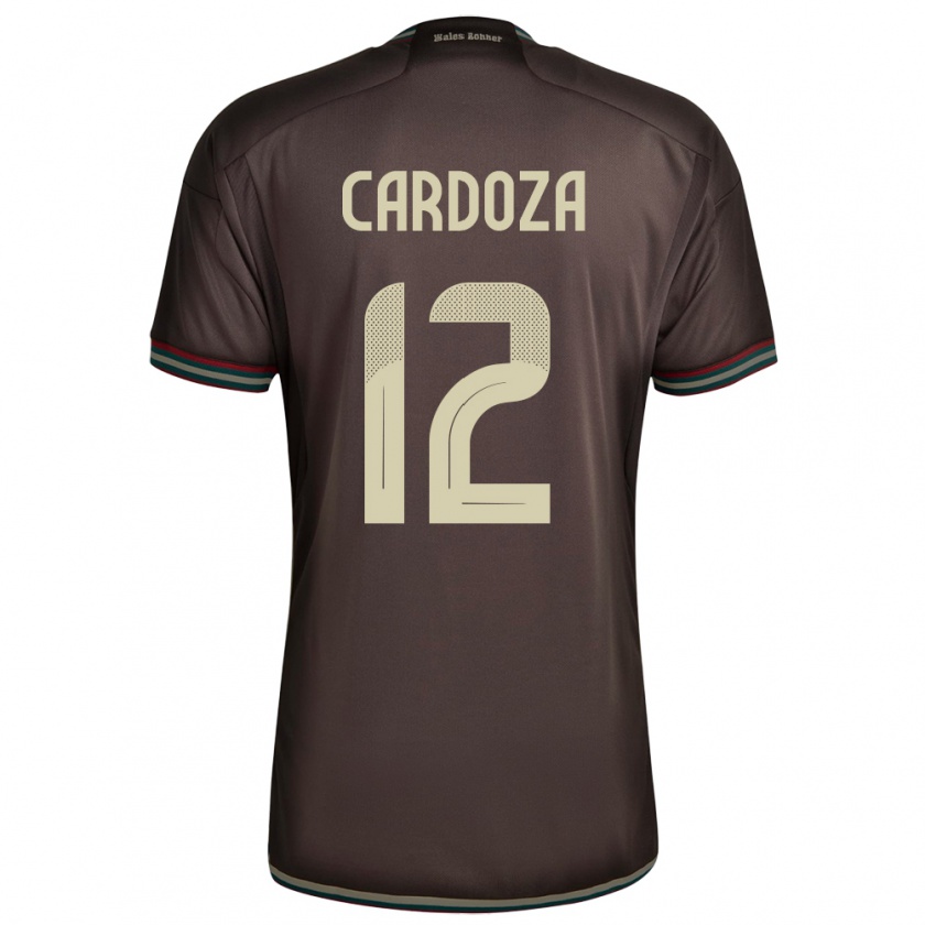 Kandiny Uomo Maglia Giamaica Naya Cardoza #12 Marrone Notte Kit Gara Away 24-26 Maglietta