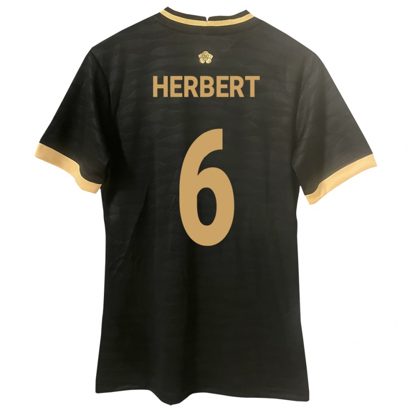 Kandiny Herren Panama Giovany Herbert #6 Schwarz Auswärtstrikot Trikot 24-26 T-Shirt Österreich