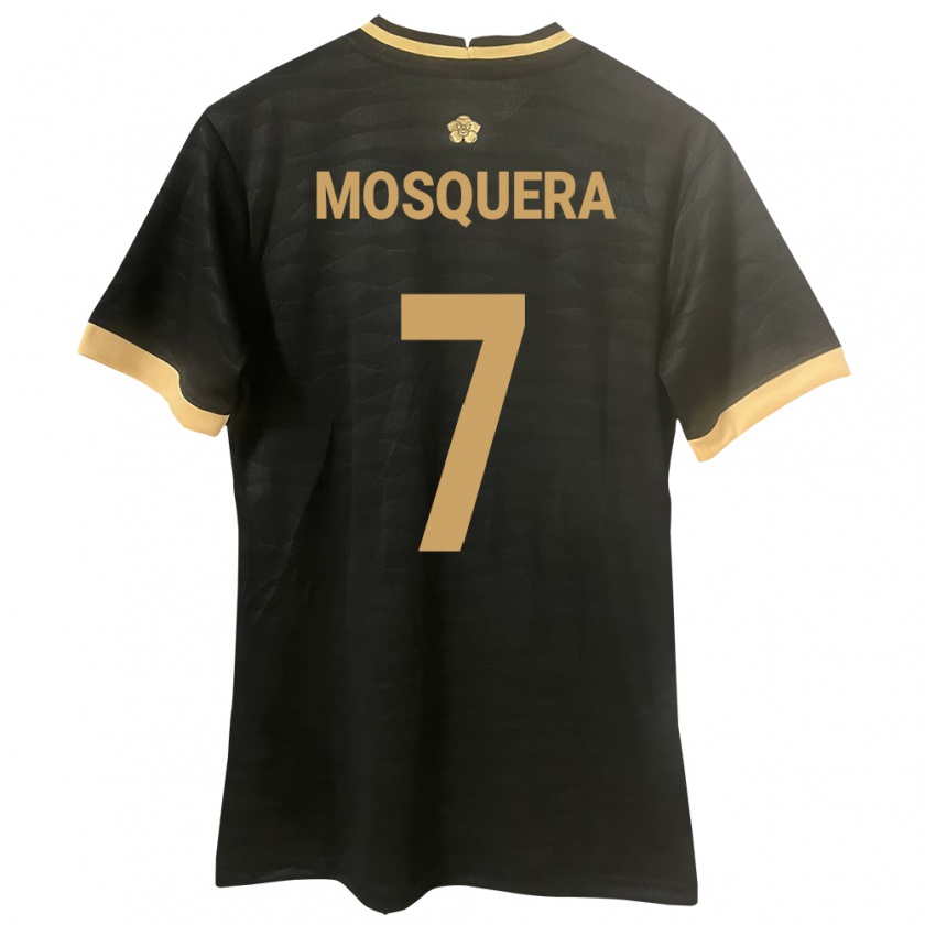 Kandiny Uomo Maglia Panamá Rafael Mosquera #7 Nero Kit Gara Away 24-26 Maglietta