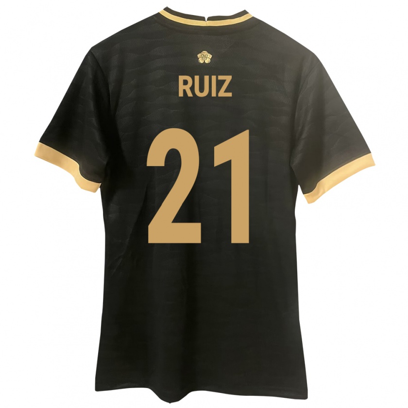 Kandiny Uomo Maglia Panamá Alberto Ruiz #21 Nero Kit Gara Away 24-26 Maglietta